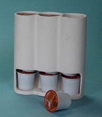 Bisque K-Cup Dispenser (Unpainted, ready for glaze)