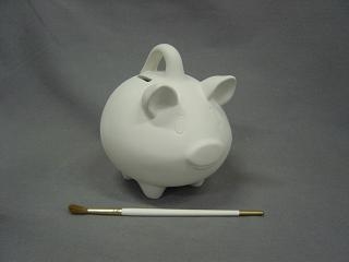 Bisque Piggy Bank (Unpainted, ready for glaze)