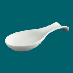 Bisque Spoon Rest (Unpainted, ready for glaze)