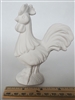 Bisque Rooster,  5H x 3.5W (Unpainted, ready for glaze)