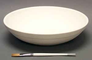 Bisque 13" Round  Server (Unpainted, ready for glaze)