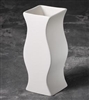 Bisque Puzzle Vase- Center 7.5" (Unpainted, ready for glaze)