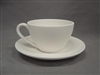 Bisque Retro Latee Cup & Saucer (Unpainted, ready for glaze)