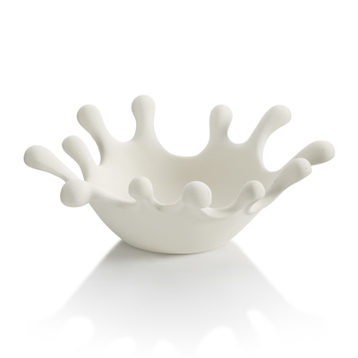 Bisque Splash Bowl (Unpainted, ready for glaze)