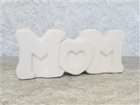 Bisque Mom Block (Unpainted, ready for glaze)