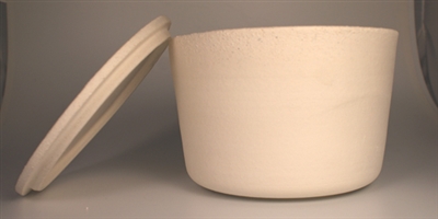 Bisque Round Lidded Container, Large (Unpainted, ready for glaze)