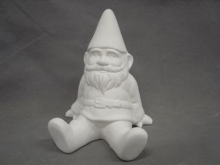 Bisque Garden Gnome Elwood (Unpainted, ready for glaze)