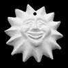 Bisque Sun Ornament (Unpainted, ready for glaze)