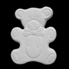 Bisque Teddy Bear Ornament (Unpainted, ready for glaze)