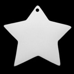Bisque Star Ornament (Unpainted, ready for glaze)