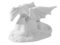 Bisque Dragon (Unpainted, ready for glaze)