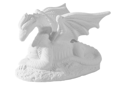 Bisque Dragon (Unpainted, ready for glaze)