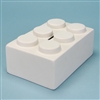 Bisque Lego Brick Bank (Unpainted, ready for glaze)