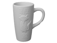 Bisque Oh For Fox Sake Mug (Unpainted, ready for glaze)