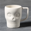 Bisque Skull Cup (Unpainted, ready for glaze)