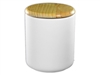 Bisque Canister with wood lid (Unpainted, ready for glaze)
