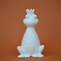 Bisque Prince Charming Frog Bank (Unpainted, ready for glaze)