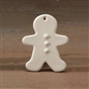 Bisque Gingerbread Man Ornament (Unpainted, ready for glaze)