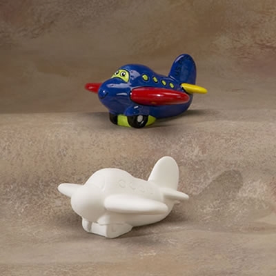 Bisque Plane Party Animal (Unpainted, ready for glaze)