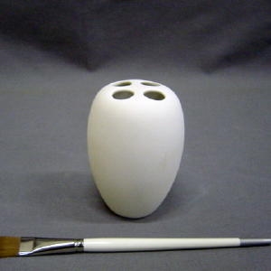 Bisque Toothbrush Holder (Unpainted, ready for glaze)