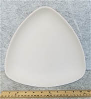 Bisque Triangle Plate (Unpainted, ready for glaze)