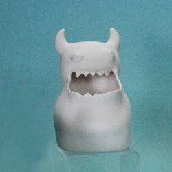 Bisque Baron von Underbite Pencil Holder (Unpainted, ready for glaze)