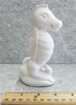 Bisque Party Seahorse (Unpainted, ready for glaze)