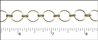 Matte Gold Large Circles Chain 1ft