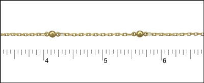 Matte Gold Dainty Chain with Ball 1ft