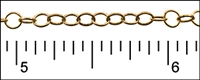 Matte Gold Fine Round Link Chain 1ft