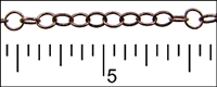 Fine Round Link Antique Copper Chain 1ft