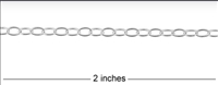 .925 Sterling Silver Cable Chain 1ft