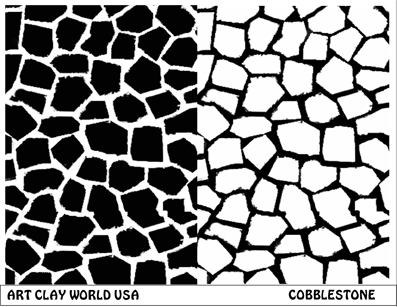 Cobblestone Low Relief Texture Plate 5.5x4.25