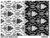 Damask Low Relief Texture Plate 5.5x4.25