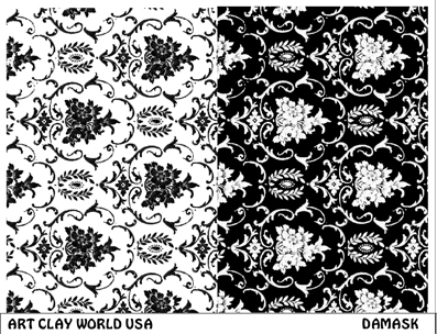 Damask Low Relief Texture Plate 5.5x4.25