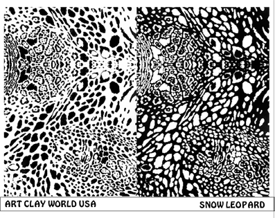 Snow Leopard Low Relief Texture Plate 5.5x4.25