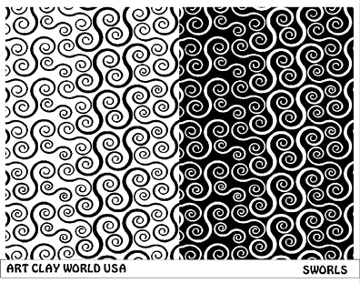 Sworls Low Relief Texture Plate 5.5x4.25