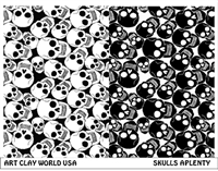 Skulls Aplenty Low Relief Texture Plate 5.5x4.25