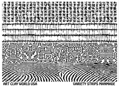 Variety Strips Manmade Low Relief Texture Plate 5.5x4.25