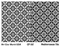 Mediterranean Tile Low Relief Texture Plate 5.5" x 4.25"