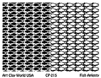 Fish Aplenty Low Relief Texture Plate 5.5" x 4.25"