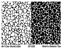Hearts Aplenty Too Low Relief Texture Plate 5.5" x 4.25"