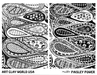 Shona Brooks Paisley Power Low Relief Texture Plate 5.5x4.25