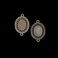 Antique Brass Deco Link 13x18mm Bezel, 1pc