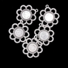 Silver Daisy 12mm Bezel, 5pc