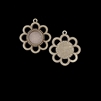 Antique Brass Daisy 12mm Bezel, 1pc