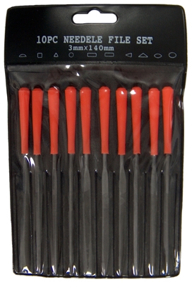 Carbon-Steel Needls Files (Set of 10)