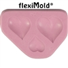 Domed Heart (Right) flexiMold&reg