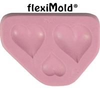 Domed Heart (Right) flexiMold&reg