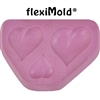 Domed Heart (Left) flexiMold&reg